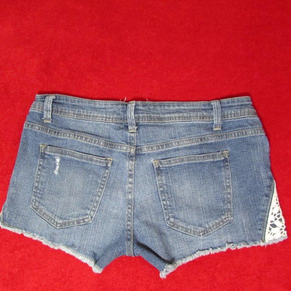 Altar'd State Jean Shorts Hippie King Lace Distressed sz 29/9 - Picture 4 of 5